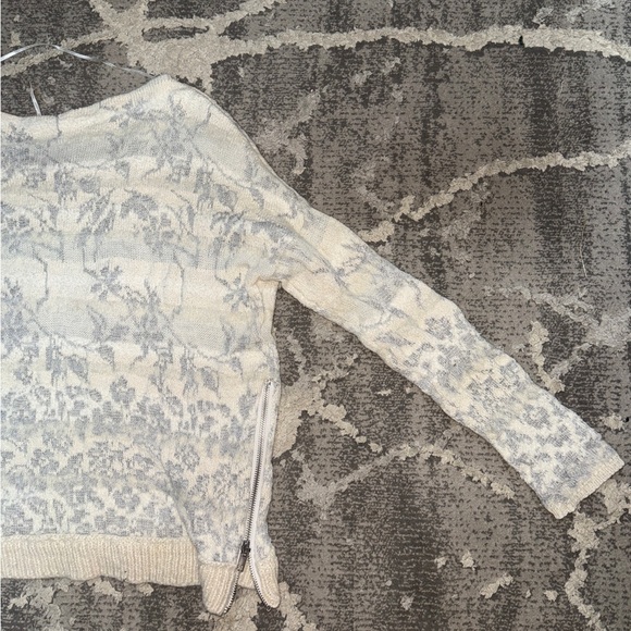 Free People Flower Fields Scoop Neck Sweater with Zipper - Picture 6 of 9